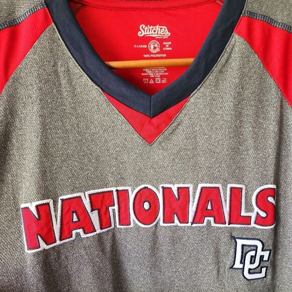 Stitches MLB Washington Nationals Embroidered Men's Short Sleeve Shirt XL - Picture 2 of 6